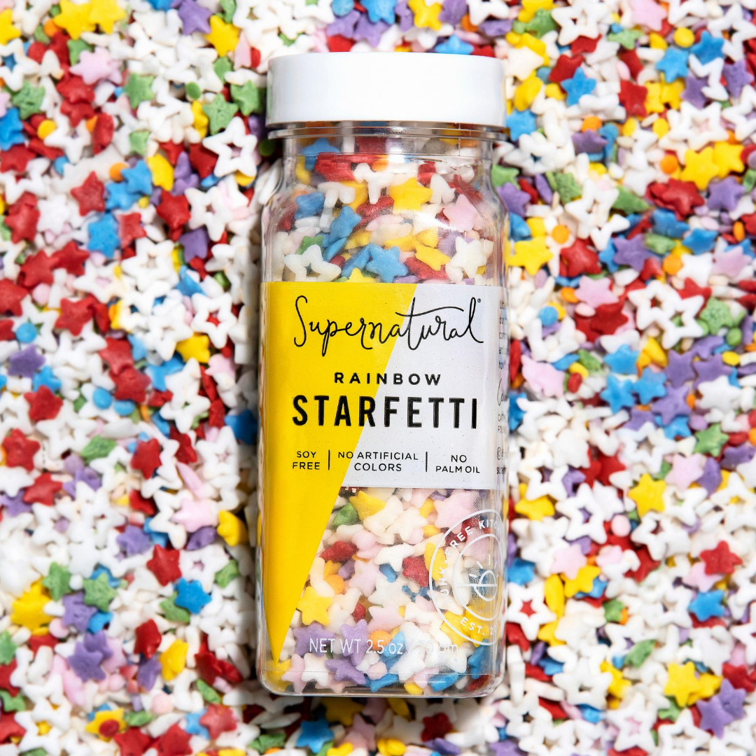 Rainbow Starfetti Dye-Free Sprinkles - Supernatural