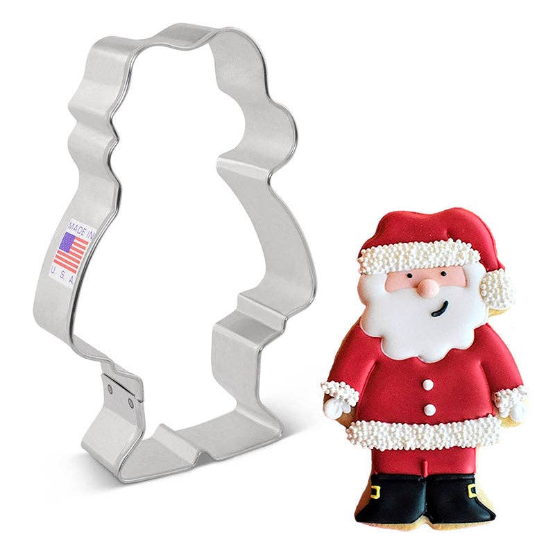Cute Santa Cookie Cutter 4.5" - Ann Clark