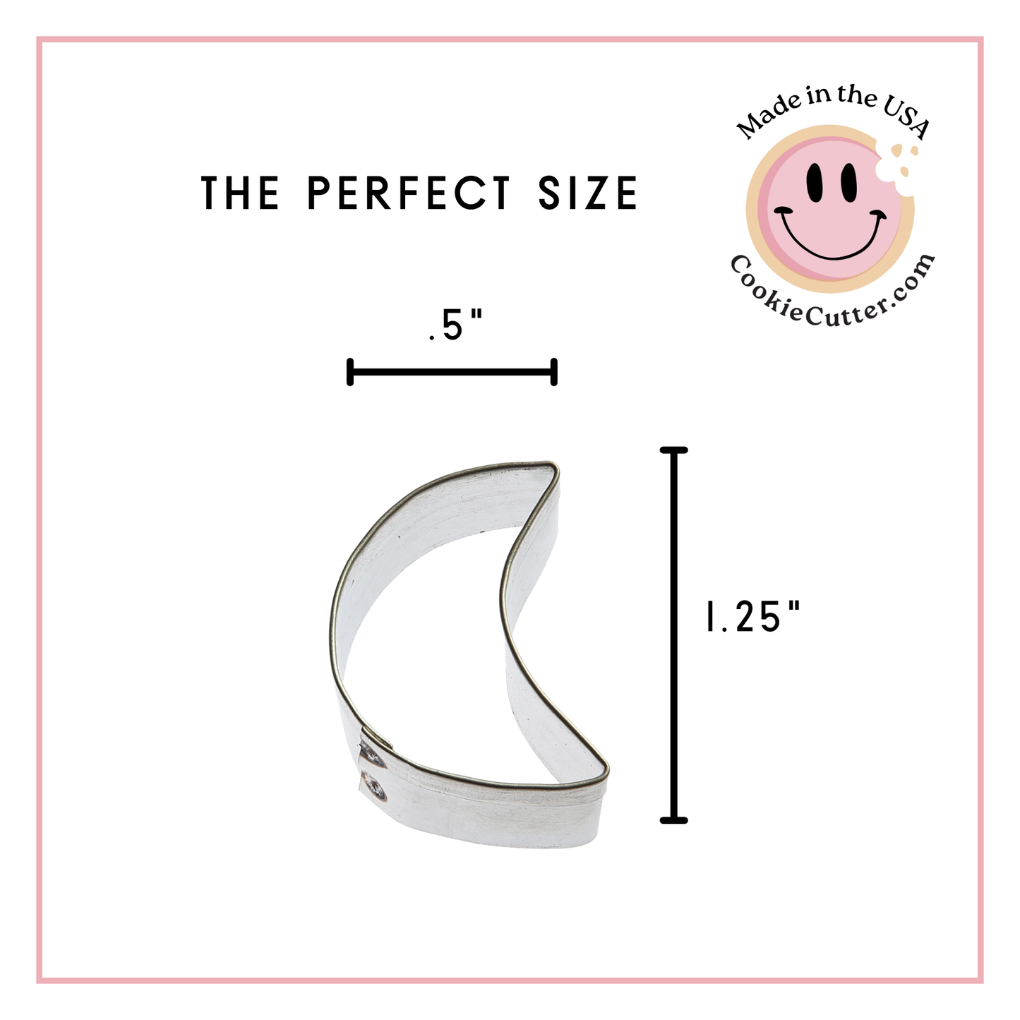 Mini Crescent Moon Cookie Cutter (1.25")