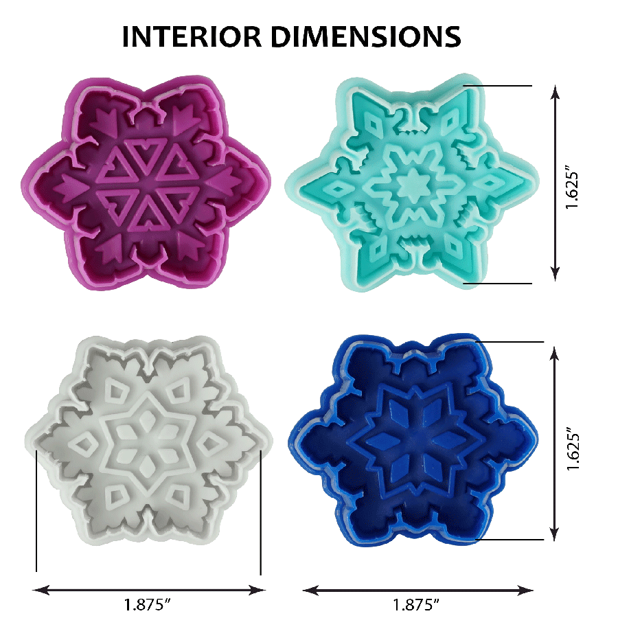 Snowflake Pastry & Cookie Stampers, Set of 4