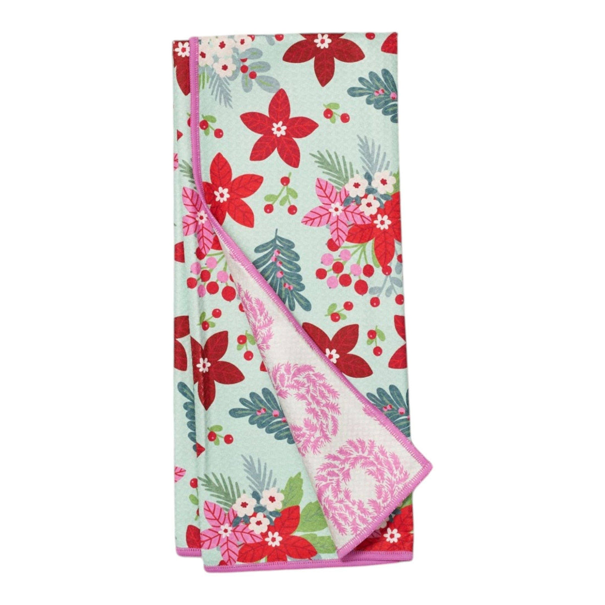 Once Again Home Co. - Anywhere Towel Reversible - Signature Poinsettia Garden
