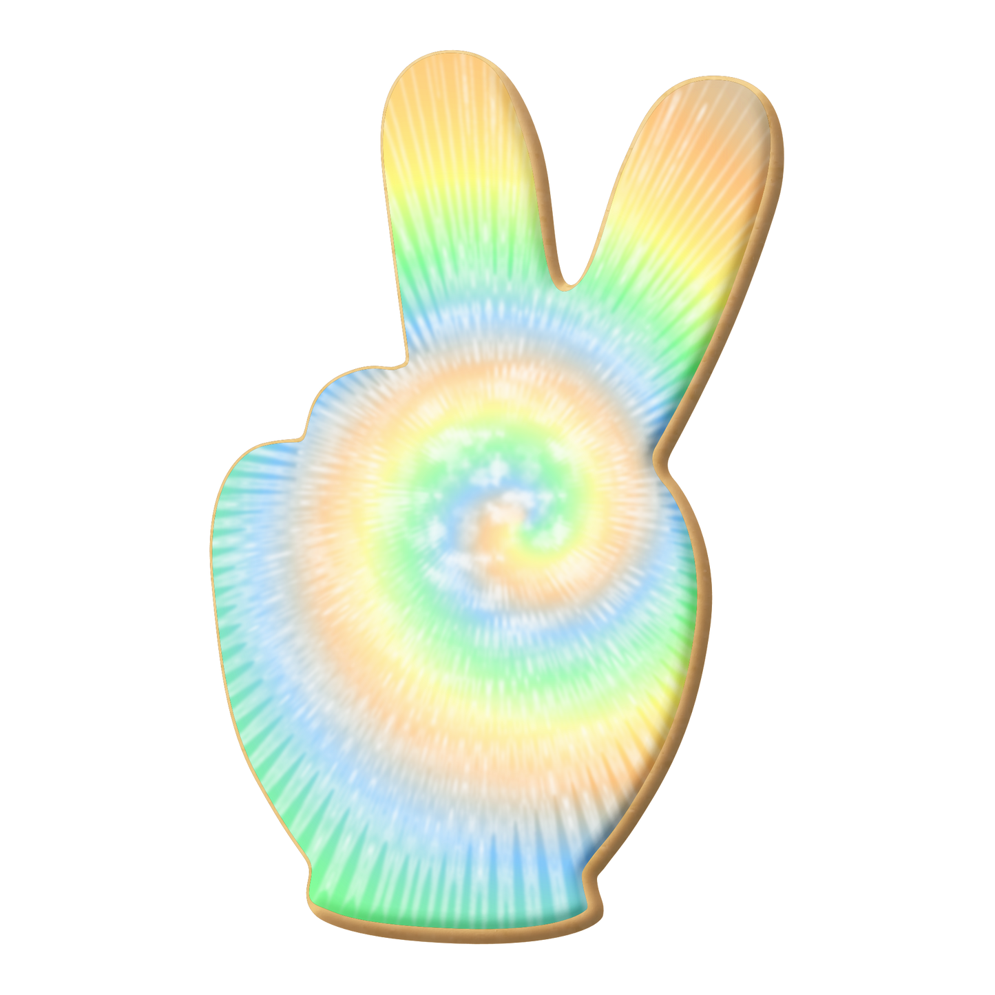 Hand Peace Sign Cookie Cutter 4"