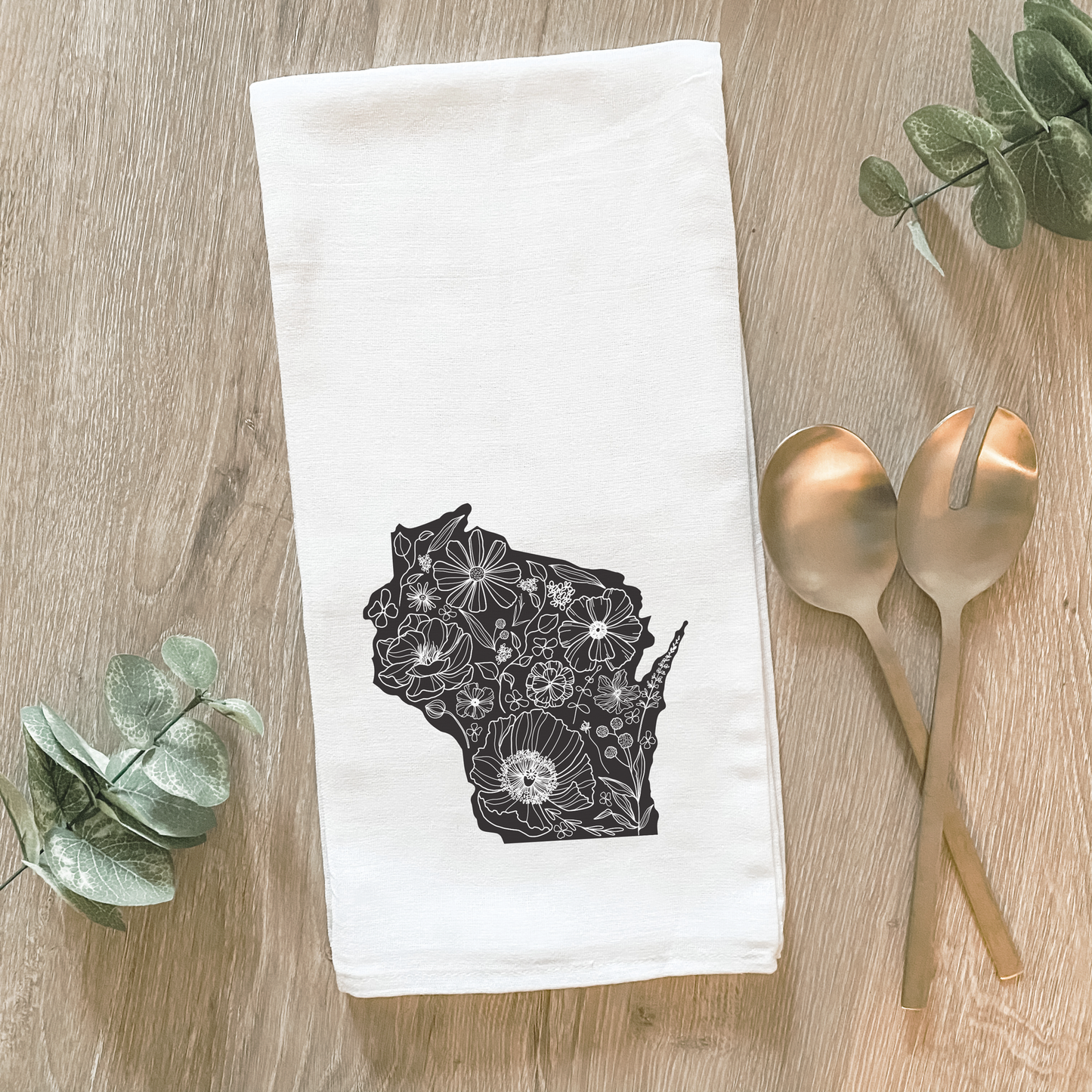 Floral State - Cotton Tea Towel