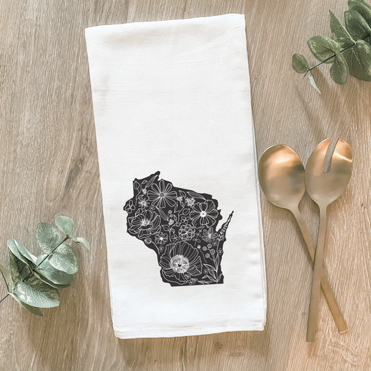 Floral State - Cotton Tea Towel