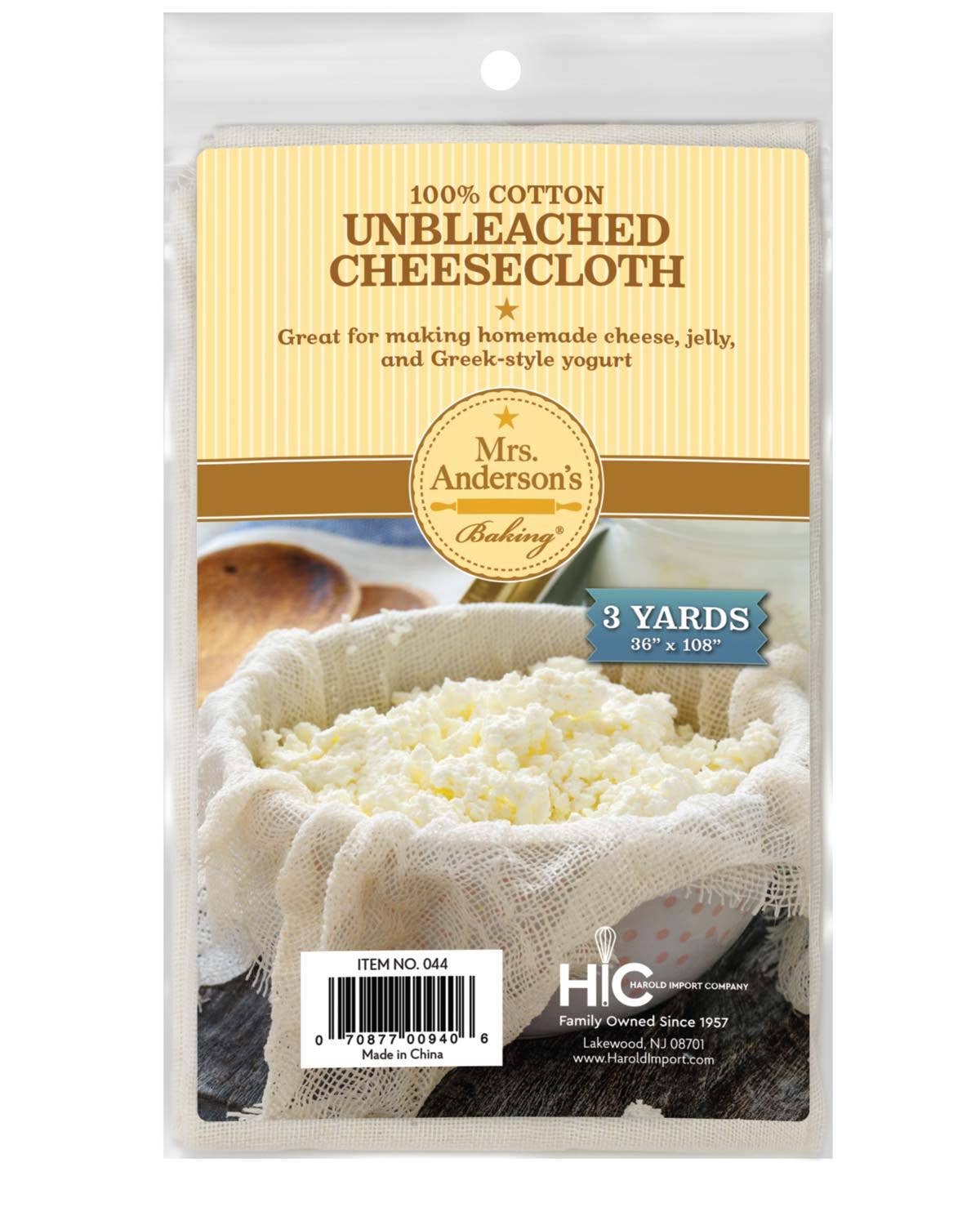 Unbleached Cotton Cheesecloth – 3 Sq Yards - Harold Import Co.