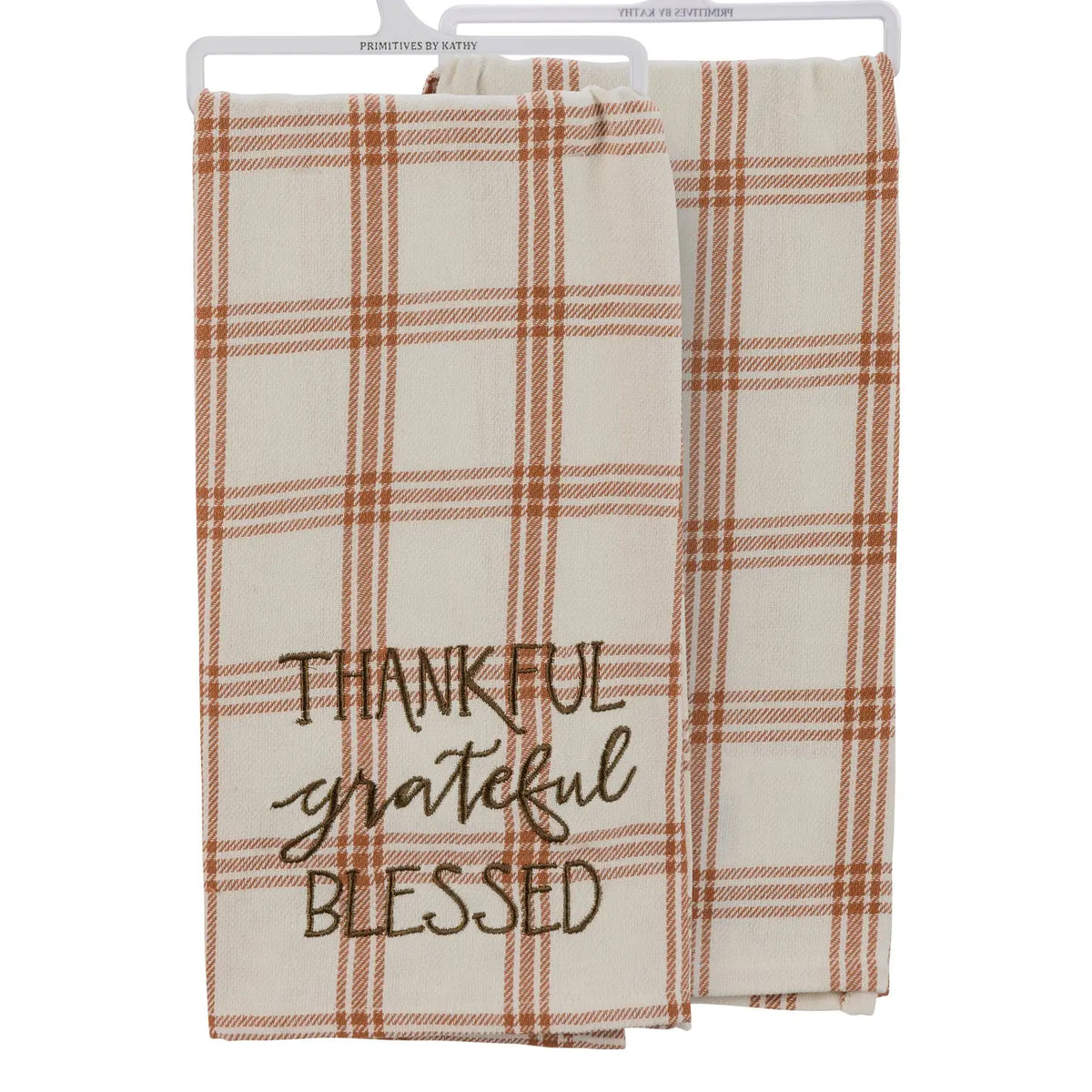 Primitives By Kathy - Thankful Blessed Kitchen Towel