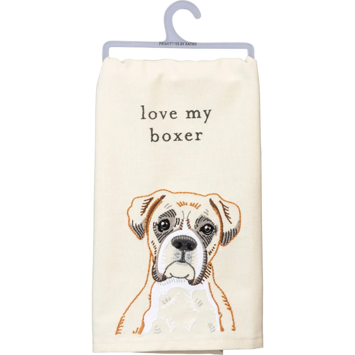 Love My Boxer Kitchen Towel - Primitives By Kathy
