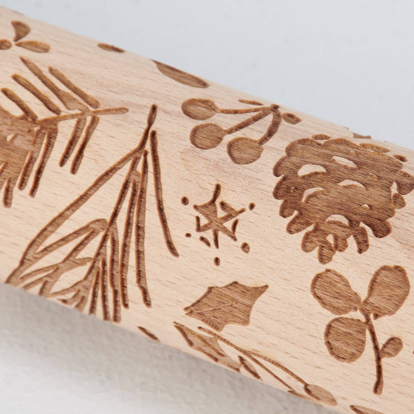 Christmas Greens Large Rolling Pin - Primitives by Kathy