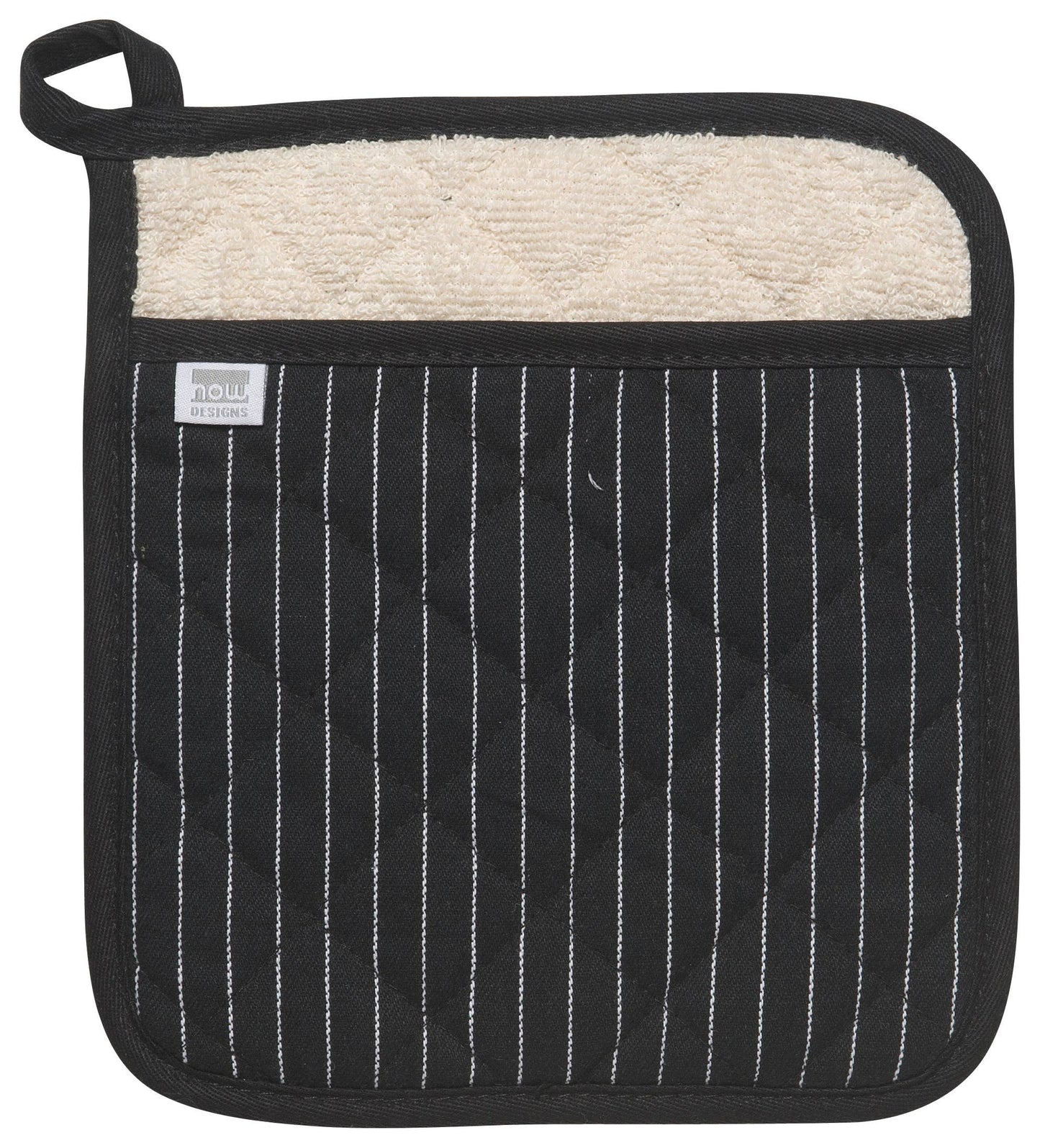 Superior Black Pinstripe Potholder - Now Designs by Danica