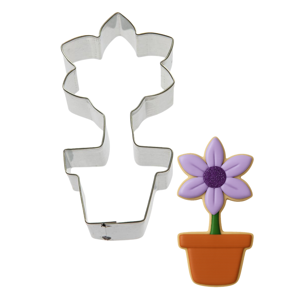 Potted Flower Cookie Cutter (3.75")