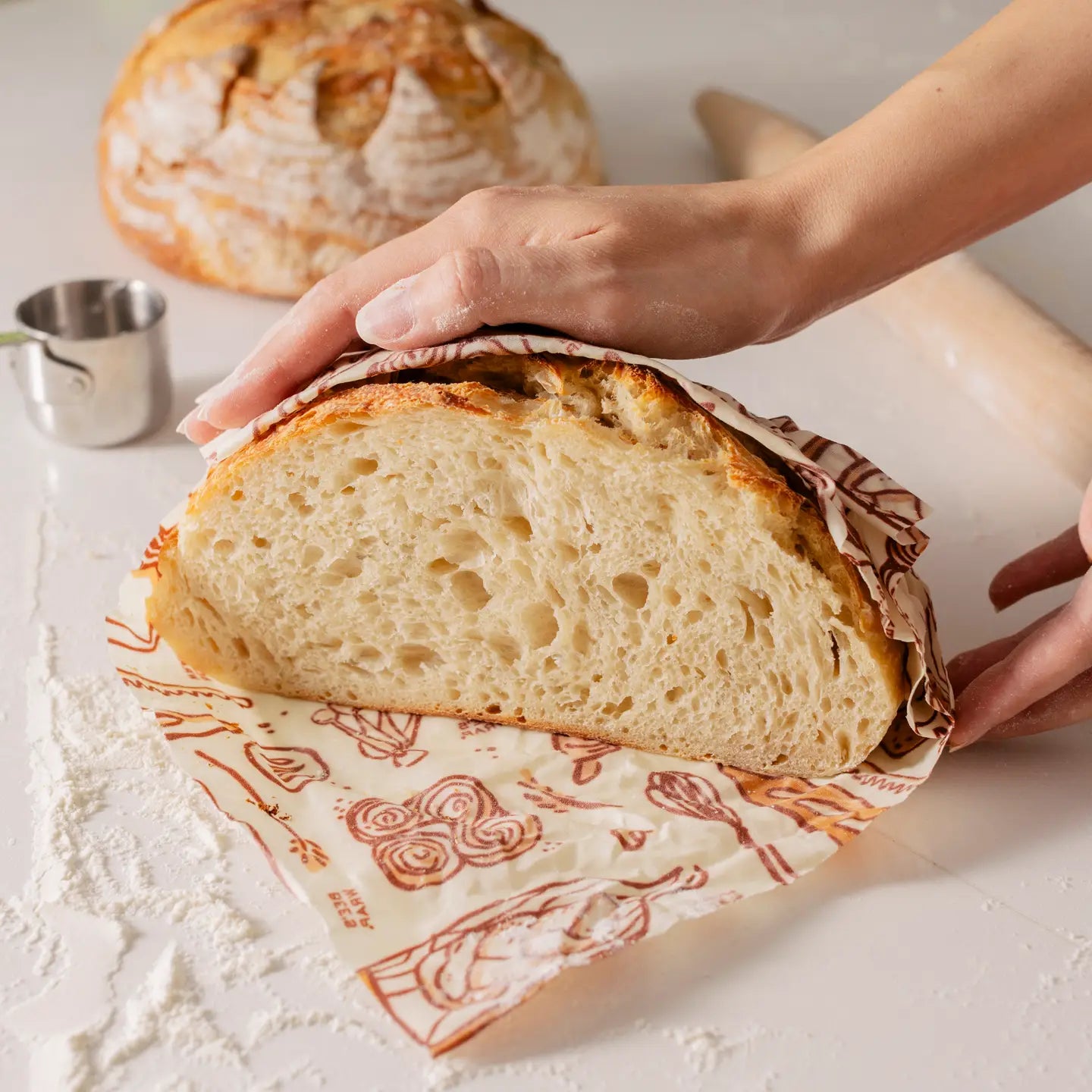 Bakery Lane Print- Bee’s Wrap® Beeswax Reusable Bread Wrap