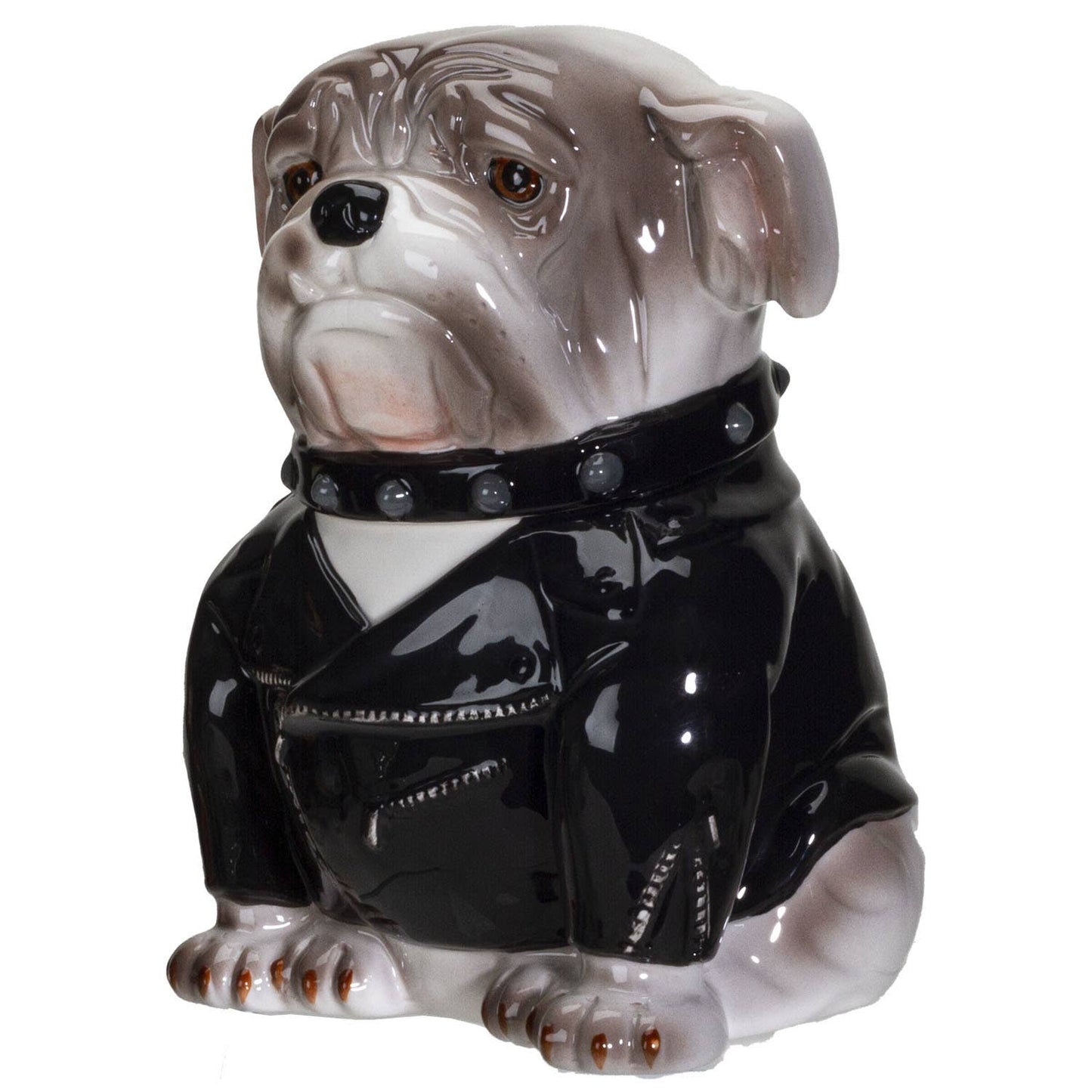 Biker Bulldog Cookie Jar - Pacific Trading
