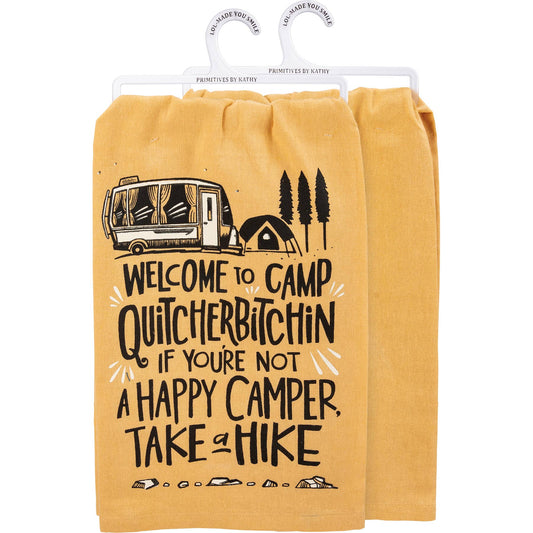 Welcome To Camp Kitchen Towel- Primitives by Kathy
