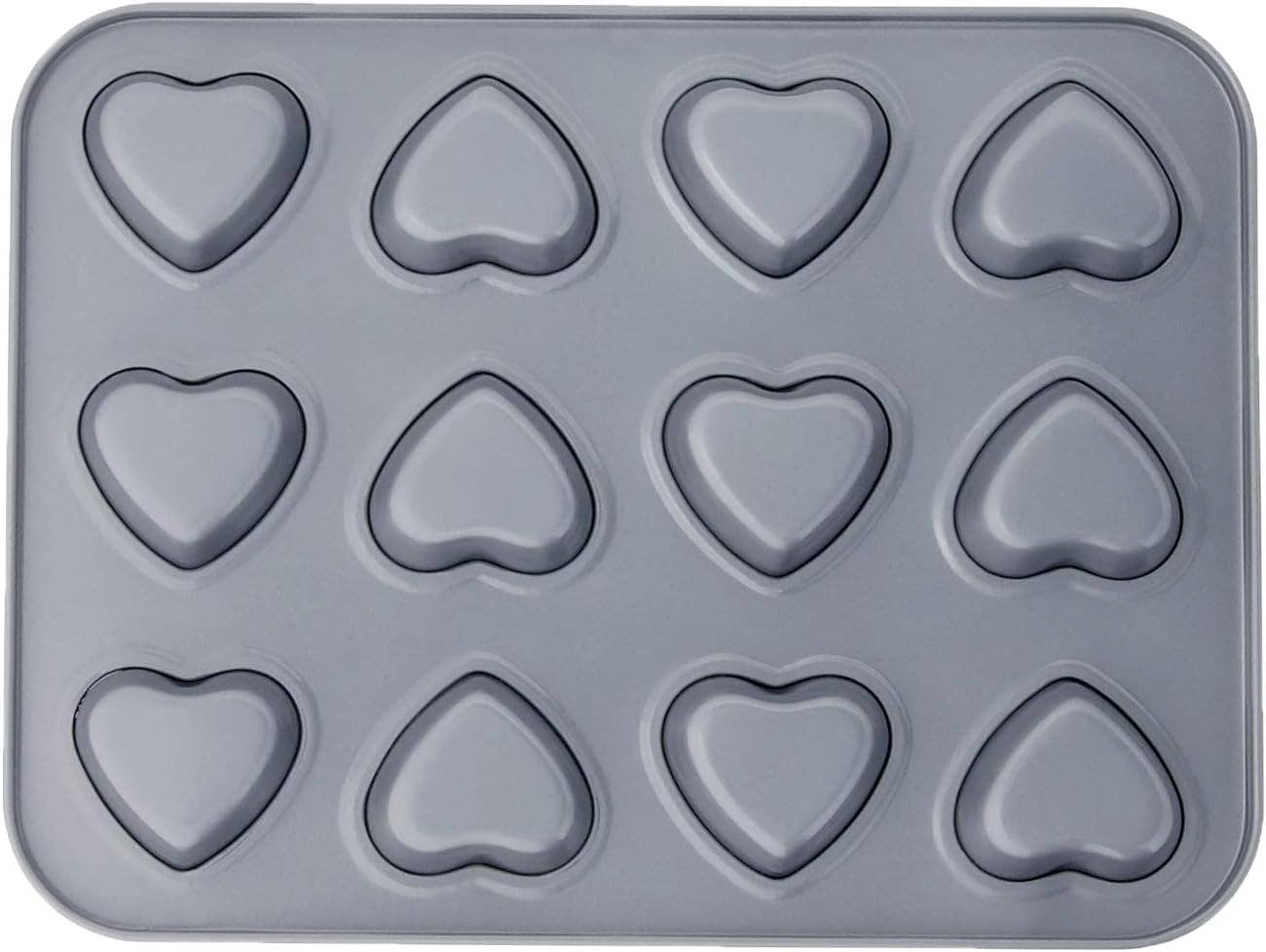 12 Cup Mini Heart Muffin Pan, 9.5” x 7.25” - Fox Run