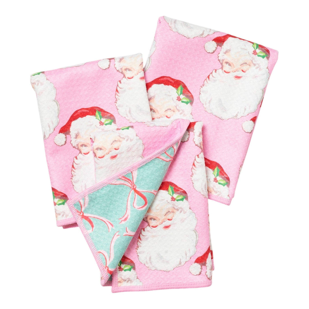 Once Again Home Co. - Mighty Mini Towel (Set of 3) Reversible - Heather Collins Santa Baby