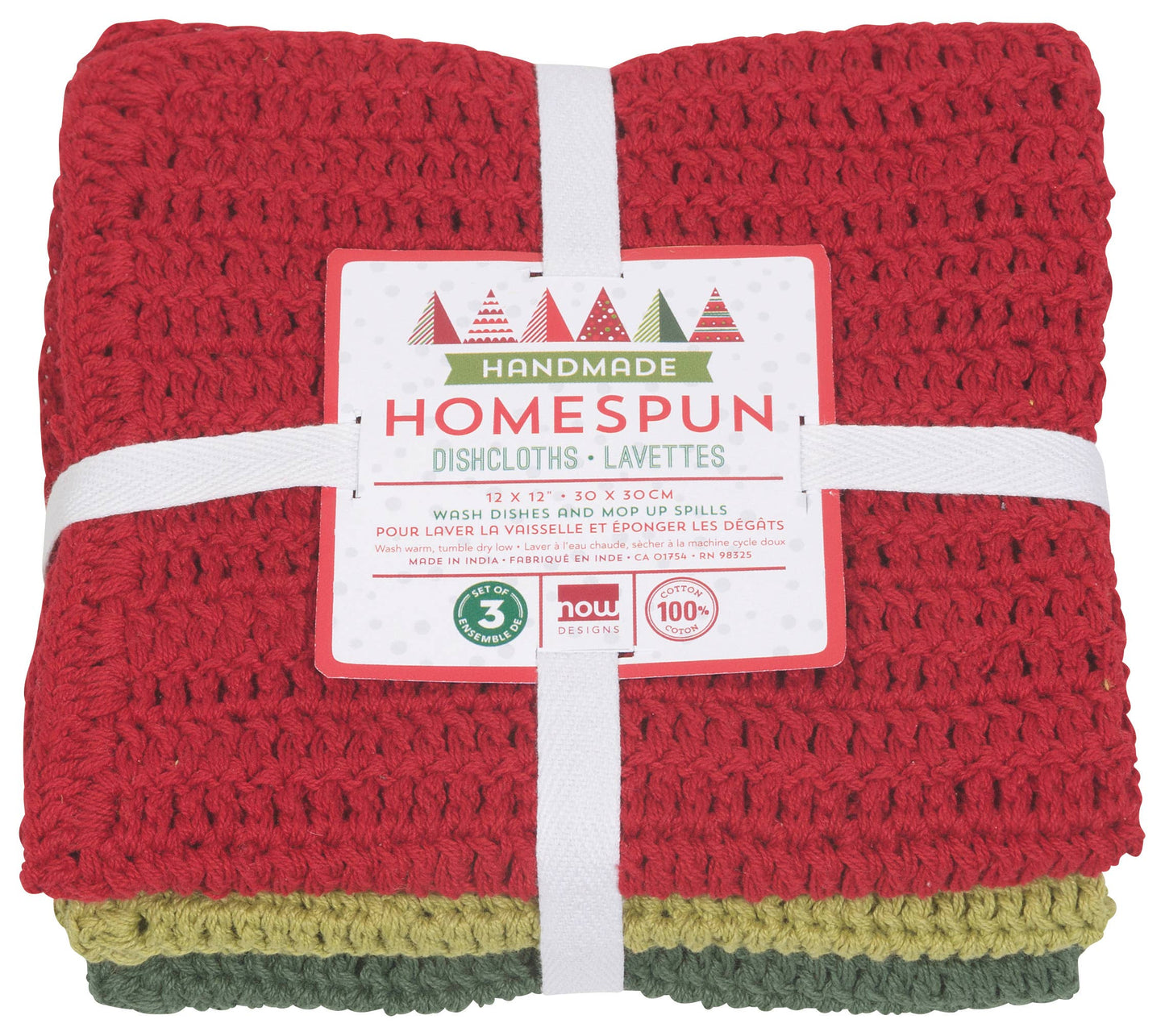 Homespun Holiday Christmas Dishcloths - Now Designs by Danica