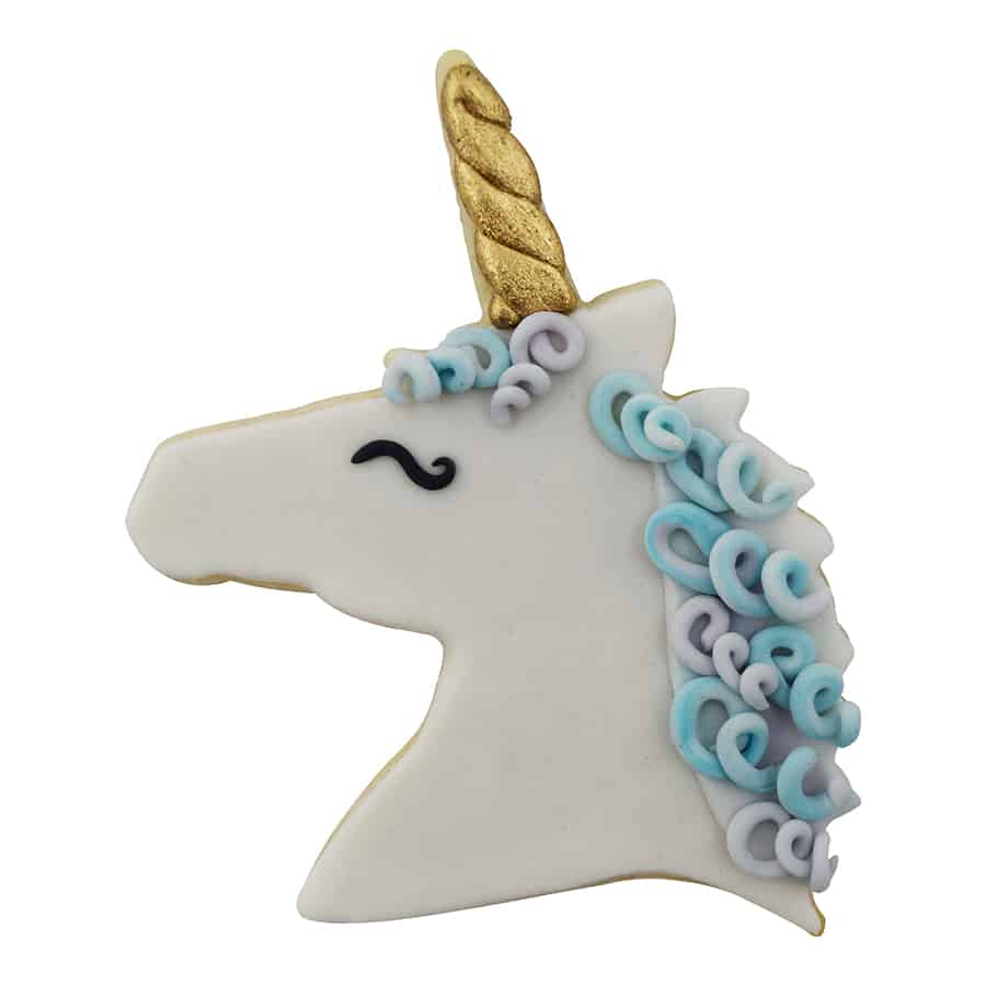Unicorn Head Cookie Cutter, Pink Polyresin, 4.75"-R&M