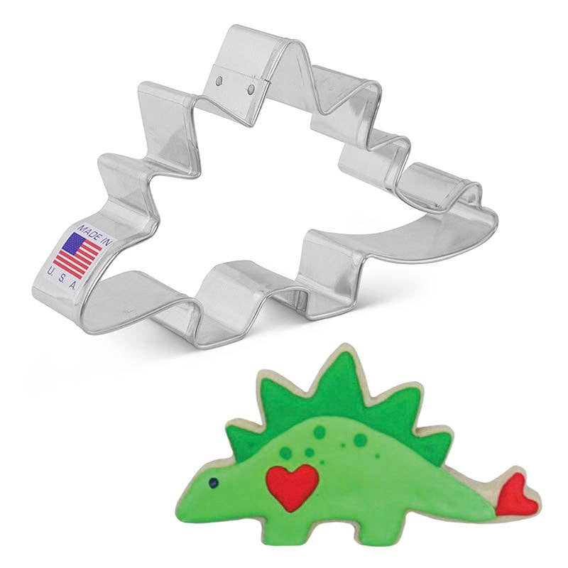Stegosaurus Dinosaur Cookie Cutter, 4.75"- Ann Clark