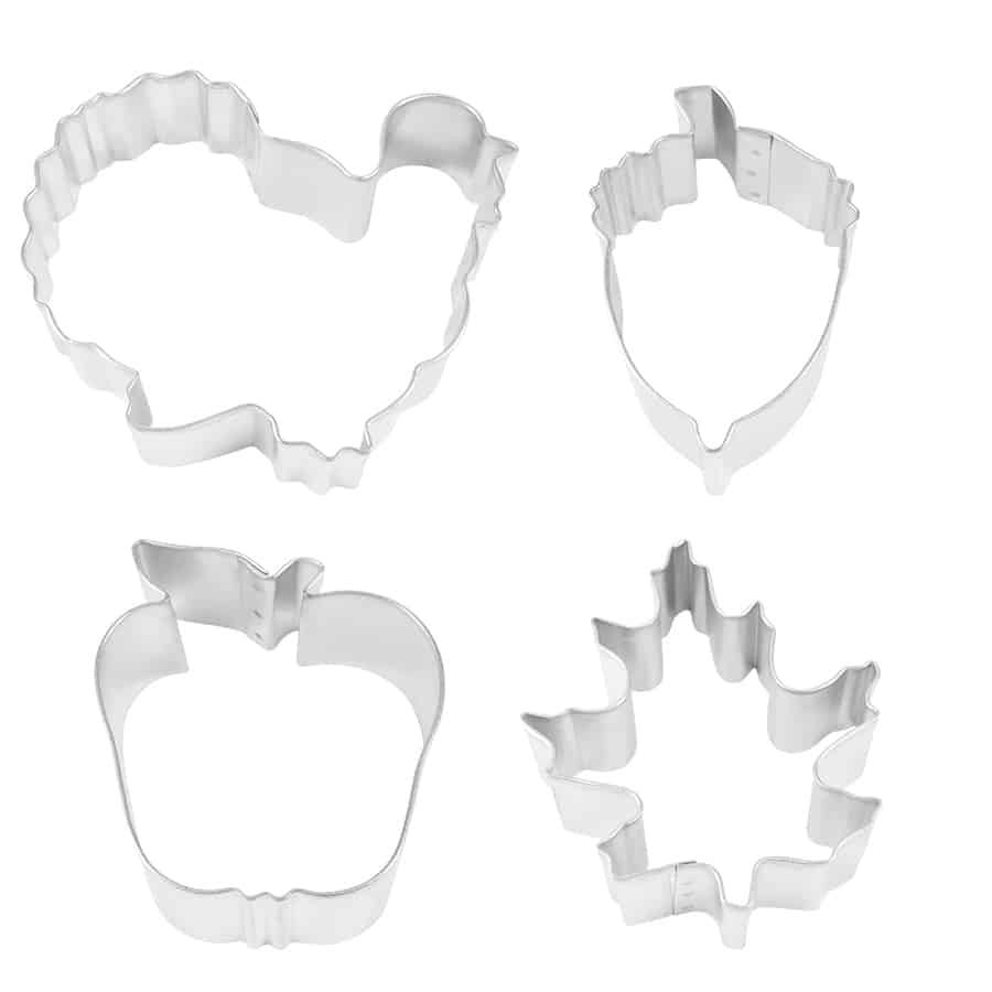 Thanksgiving 4 PC S/S Cookie Cutter Set Carded