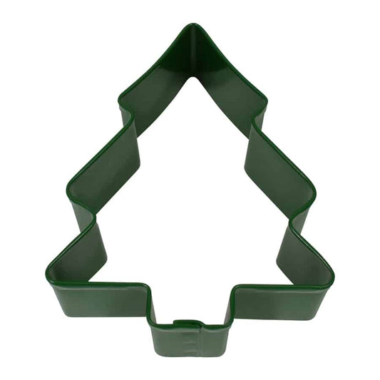 Tree Snow Covered Cookie Cutter, Green polyresin, 3.5"- R&M International