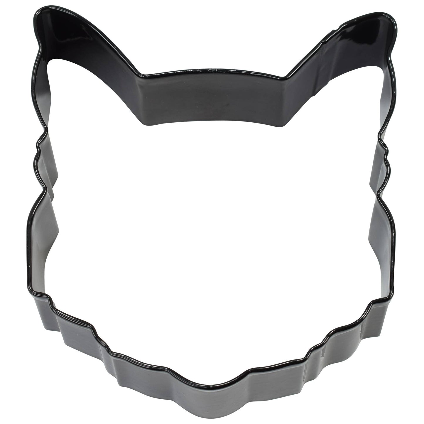 Cat Face Cookie Cutter, Black Polyresin, 3.5"- R&M