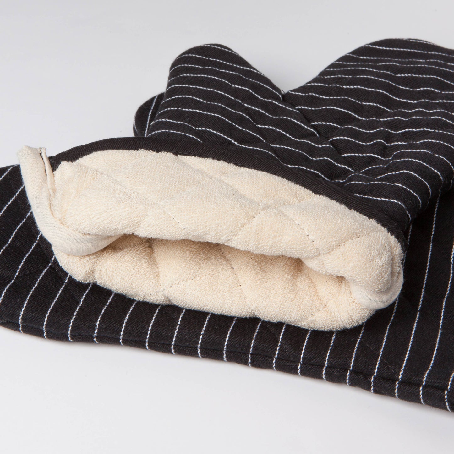 Superior Black Pinstripe Oven Mitt - Now Designs by Danica