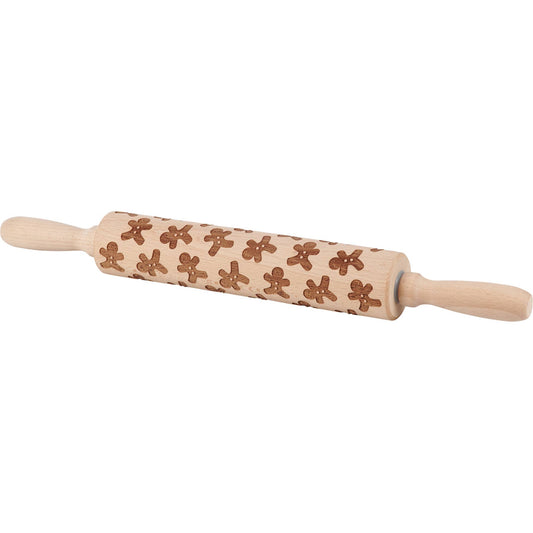 Gingerbread Men Large Wooden Rolling Pin - Primitives by Kathy