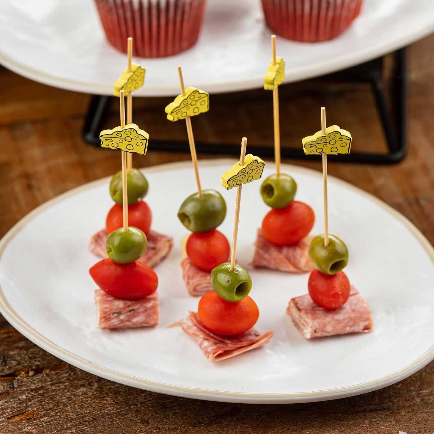 25 Cheese Wedge Decorative Picks, 4.5”- (Pack of 25)