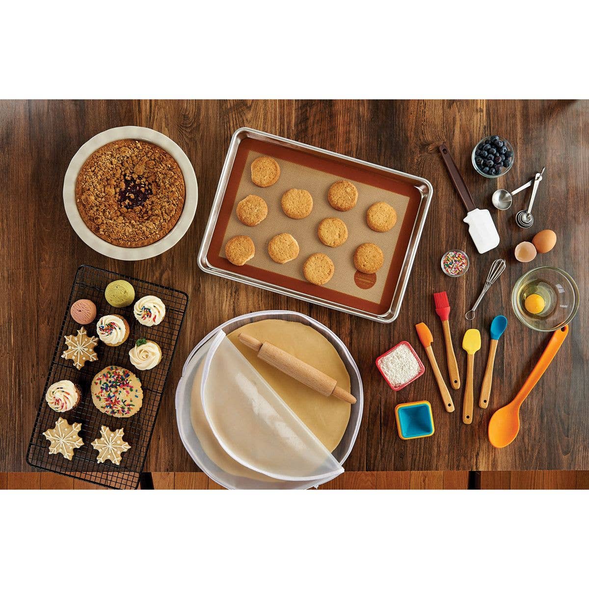 Half-Size Non-Stick Silicone Baking Mat, 13" x 18"- Mrs. Anderson's Baking
