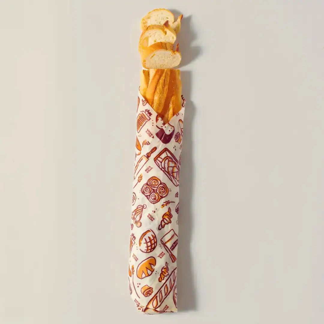 Bakery Lane Print- Bee’s Wrap® Beeswax Reusable Bread Wrap