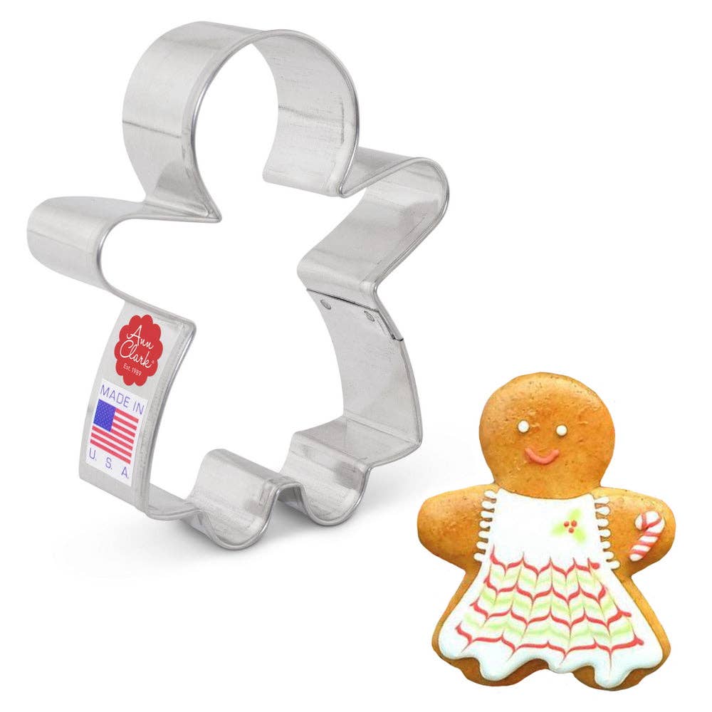 Gingerbread Girl Cookie Cutter 3.75" - Ann Clark