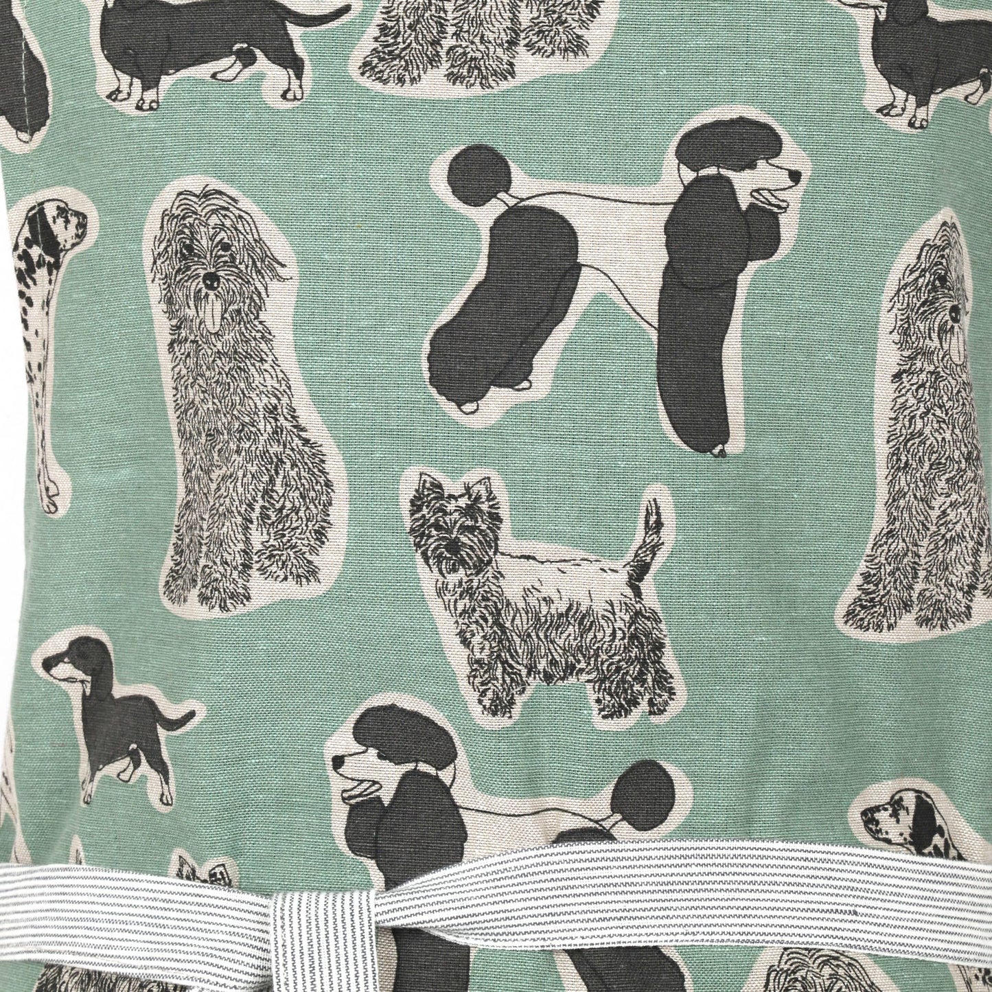 Dog Print Standard Tie Apron - Aqua Storm - Raine & Humble