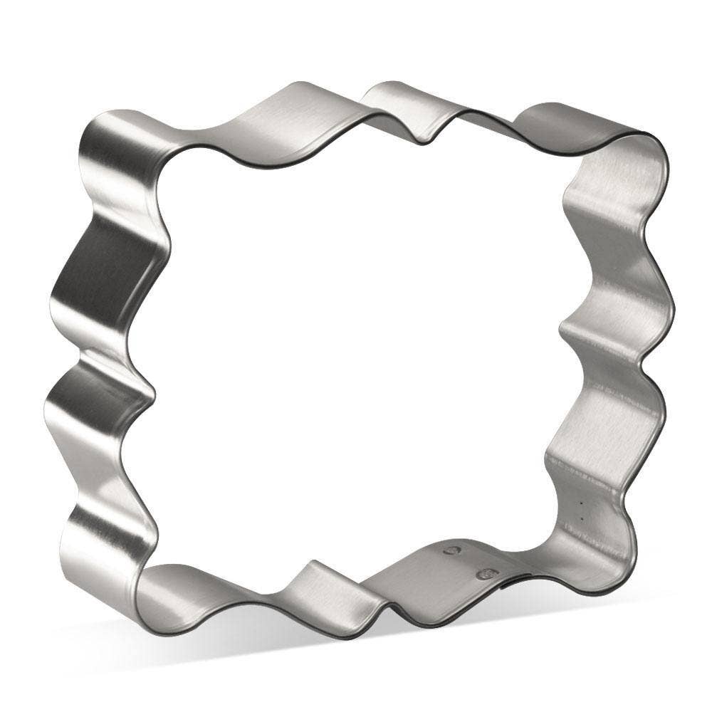 Fancy Rectangle Plaque Cookie Cutter, 4"