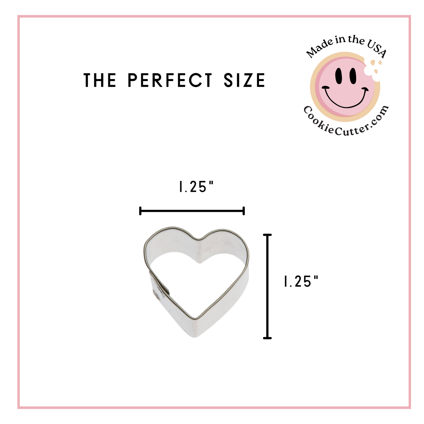 Mini Heart Cookie Cutter 1.5 in
