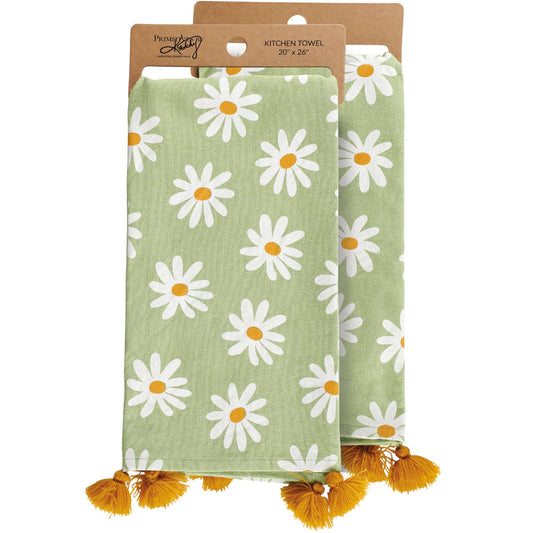 Daisy Kitchen Towel - Primitives by Kathy