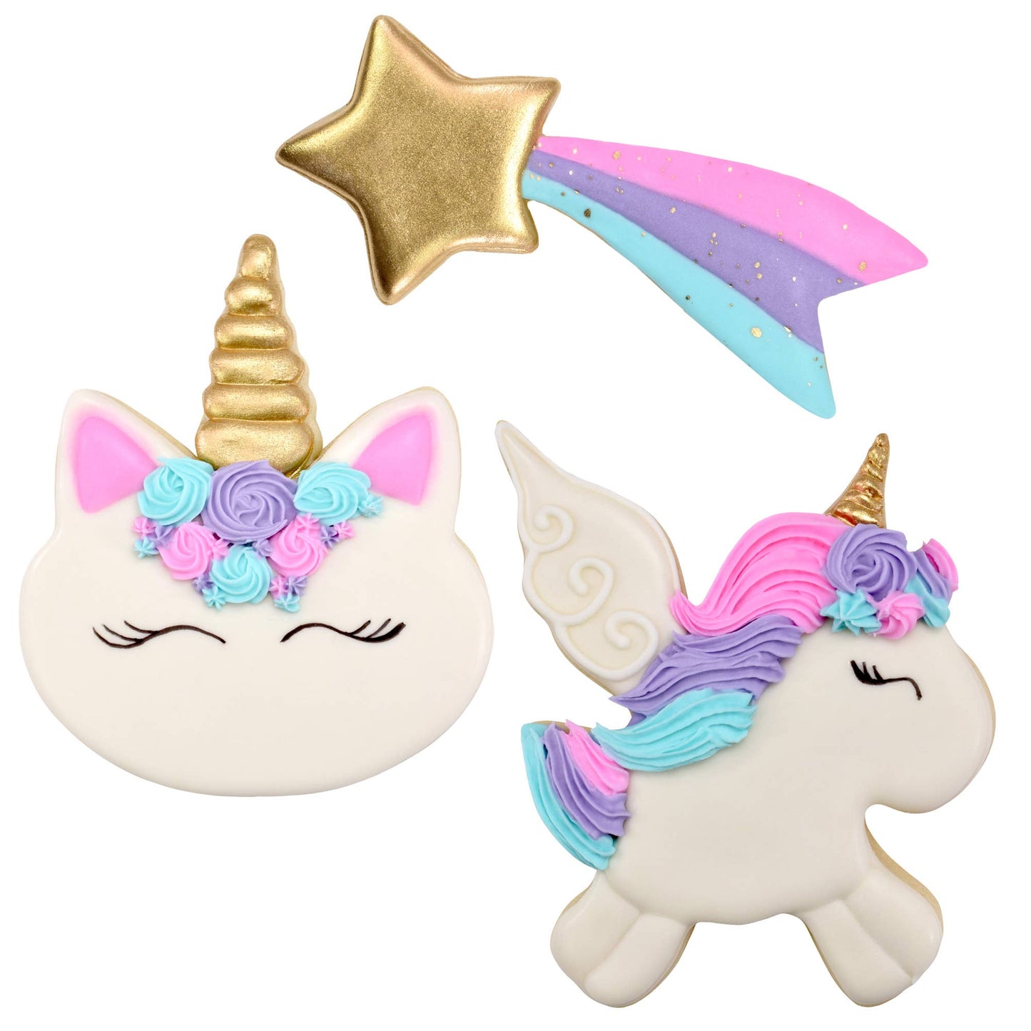 Unicorn Magic 3 PC Cookie Cutter Set- R&M International