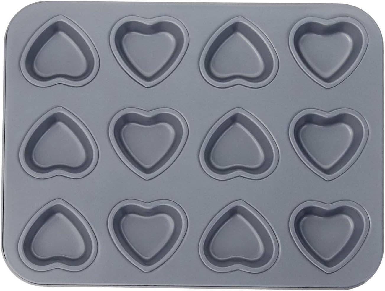 12 Cup Mini Heart Muffin Pan, 9.5” x 7.25” - Fox Run