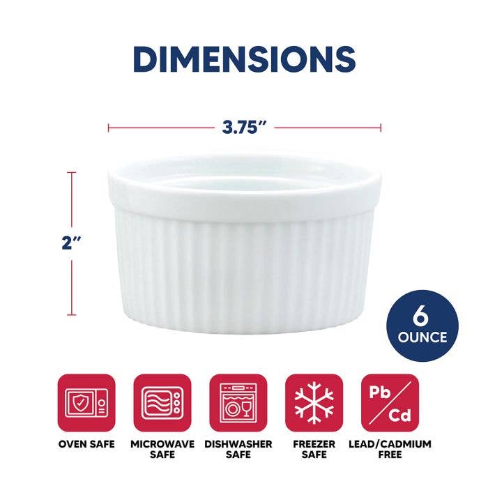 6 oz Porcelain Souffle Ramekin - Harold Import Co.