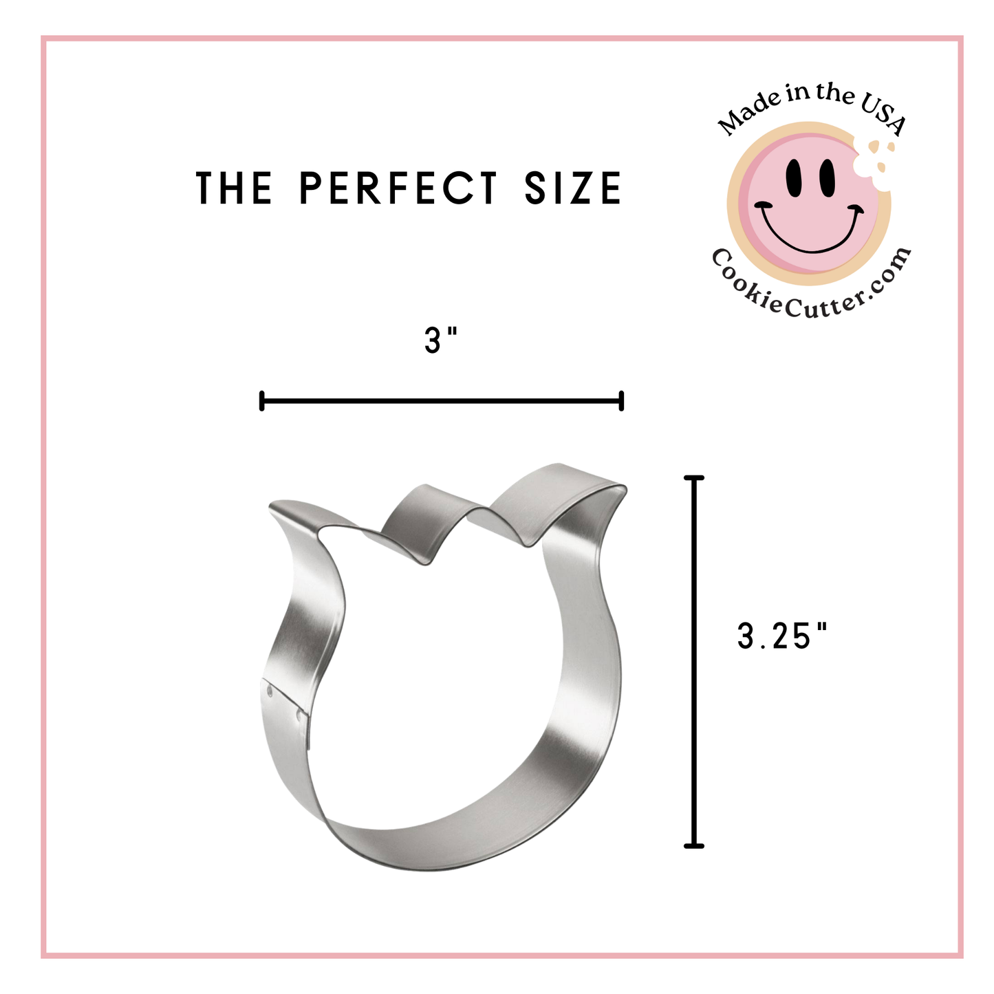 Rose Tulip Flower Cookie Cutter (3.25")