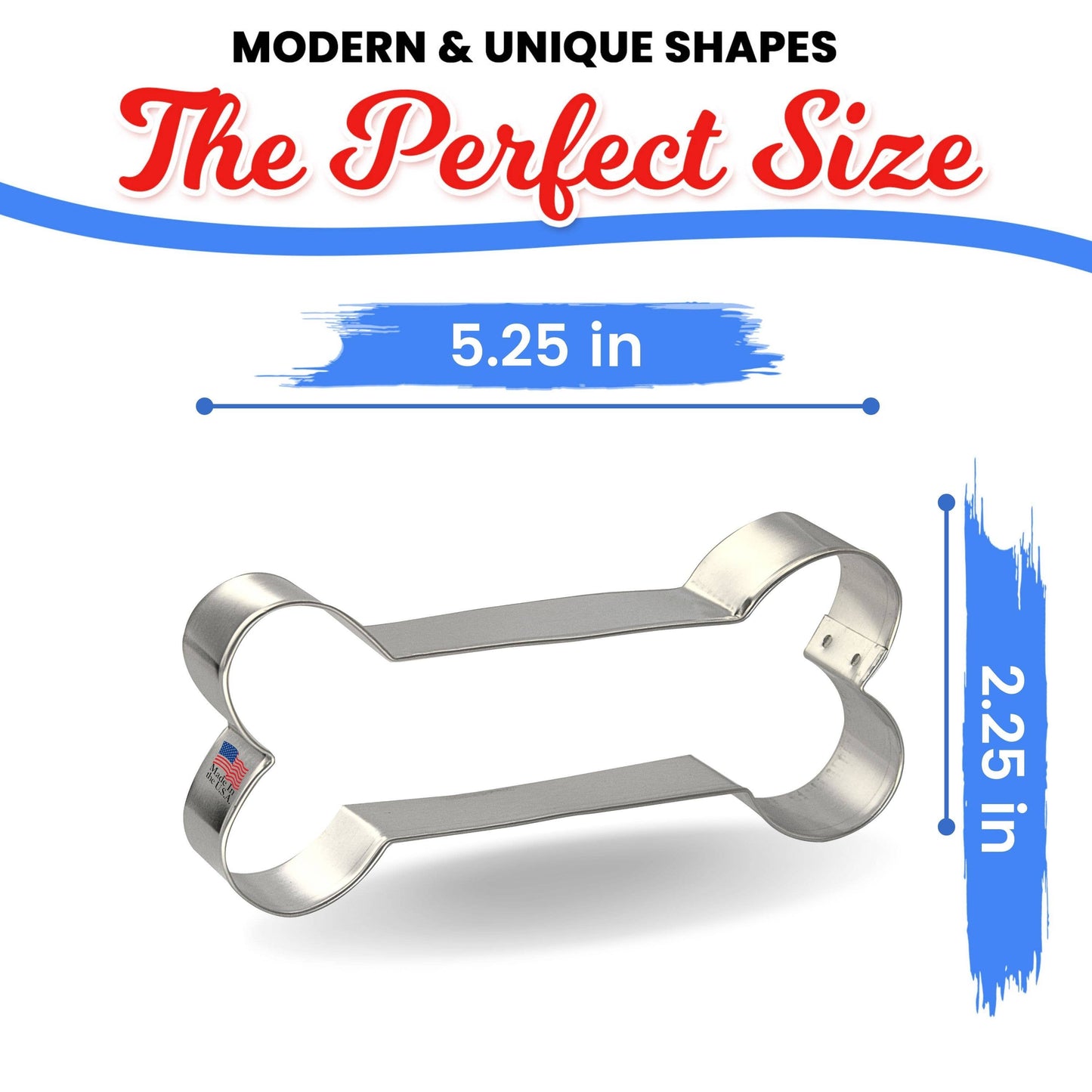 Dog Bone Tin Cookie Cutter, 5.5"