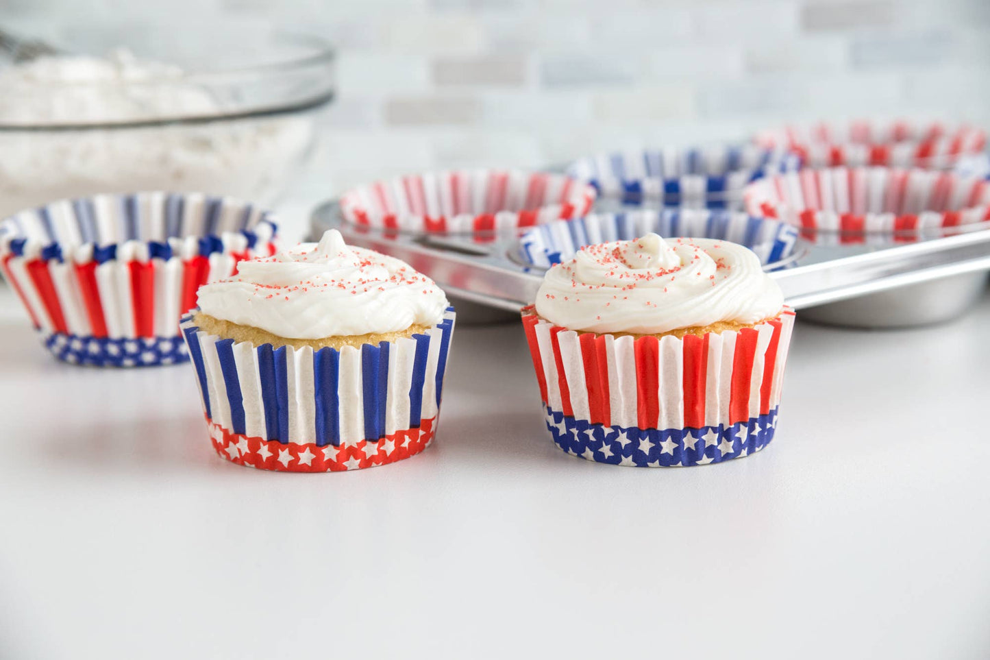 Patriotic Cupcake Liners, 50 Count, 3" x 3" - Fox Run Brands