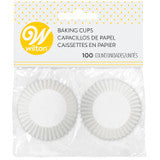 White Mini Cupcake Liners, 100 count- Wilton