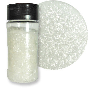 Clear White Edible Glitter Flakes