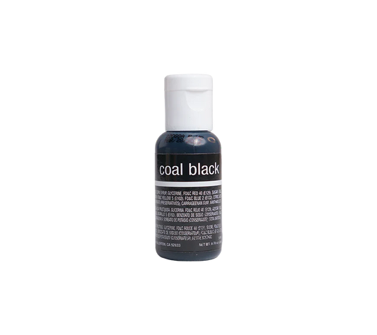 Coal Black, .7 oz- Chefmaster Liqua-gel Food Coloring