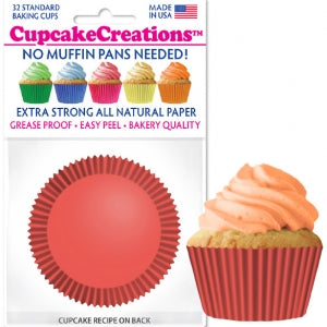 Coral Standard Baking Cups, 32 count- Cupcake Creations