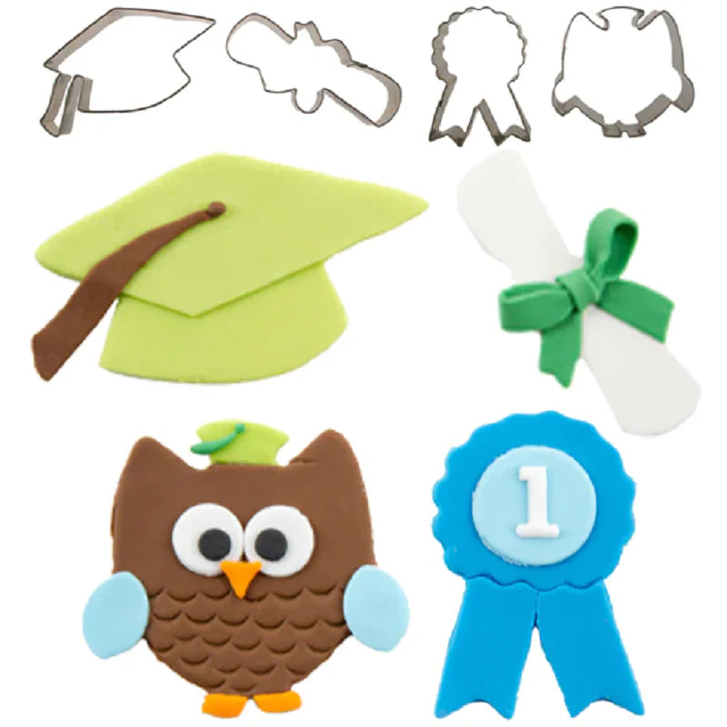 Graduation 4 PC Cookie Cutter Set - Ann Clark