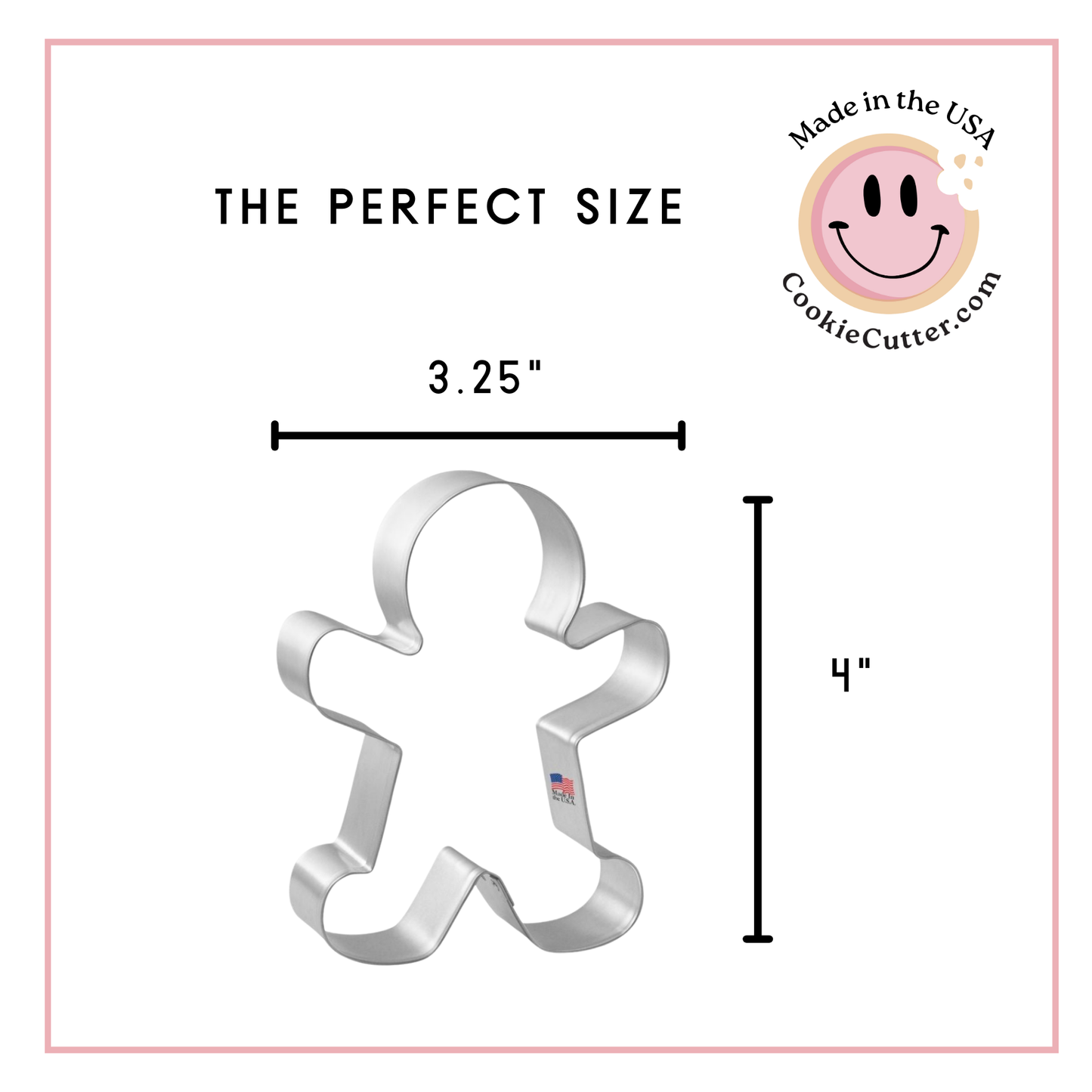Gingerbread Man Cookie Cutter (4")