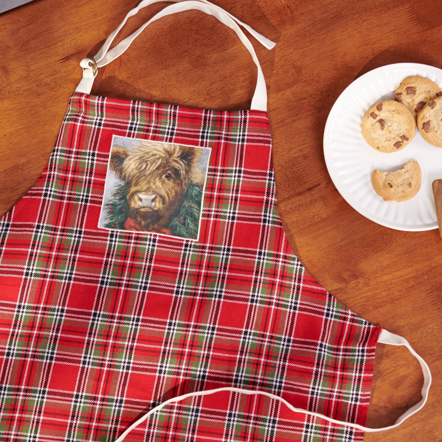Highland Christmas Apron - Primitive By Kathy