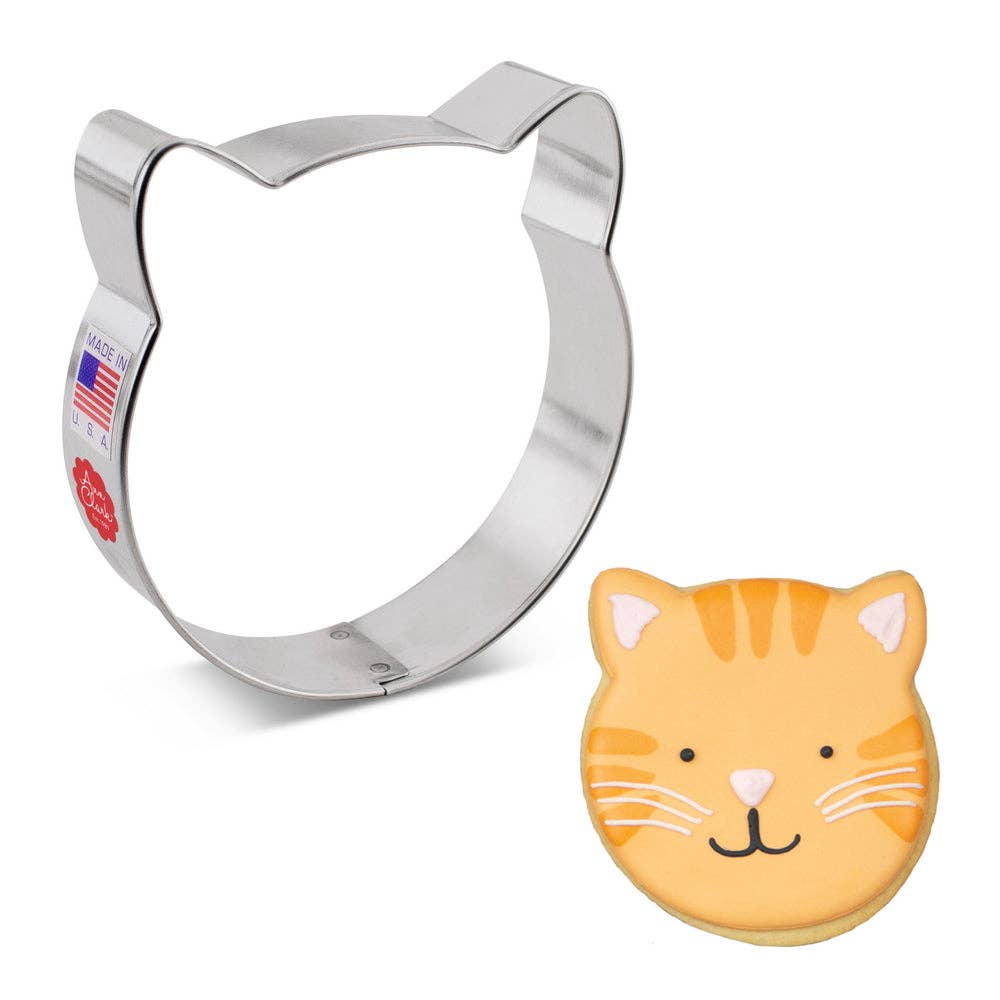Cat Face Cookie Cutter, 3.5"- Ann Clark