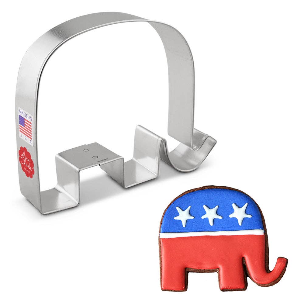 Republican GOP Elephant Cookie Cutter (3 5/8")